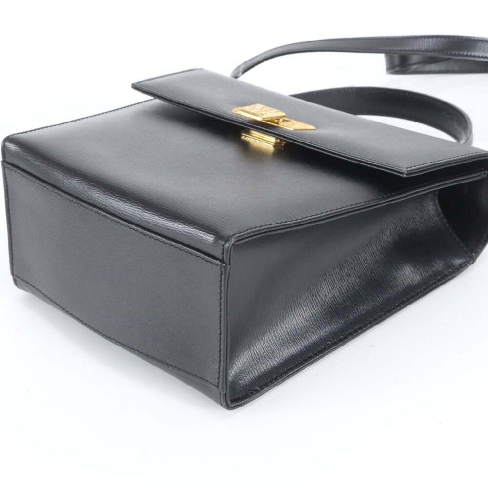CHRISTIAN DIOR Vintage Black Leather Shoulder Bag - Picture 5 of 8
